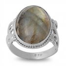Tiger's Eye Stone Ring with Side Scrolls 925 Solid Sterling Silver Band Natural