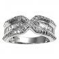Silver Channel Set Princess Cut Raised Edges CZ Wedding Band Ring Solid Sterling