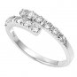 Silver Brilliant Cut Cubic Zirconia Fashion Band Ring Solid Sterling CLEAR