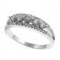 Silver Double Shank Brilliant Cut Cubic Zirconia Fashion Ring Solid Sterling CL