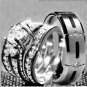 Antique 2CT Brilliant Cut Garnet Cubic Zirconia Marcasite Ring Sterling Silver G