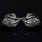 Silver Pave Flower Design Cubic Zirconia Fashion Ring Solid Sterling CLEAR