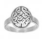 925 Solid Sterling Silver Ring - Celtic Design Band 14 mm
