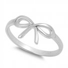 925 Solid Sterling Silver Ring - Ribbon Band 9 mm