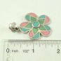 Oval Cut Turquoise CZ Antique Pendant Sterling Silver Antique Style TURQUOISE