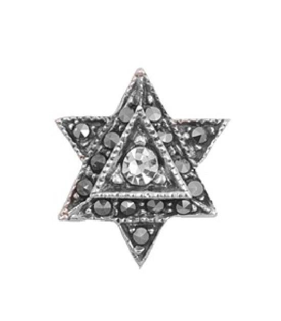 Six Point Star Antique Style Marcasite Pendant Sterling Silver Antique Style MAR