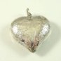 Pave Antique with Mini Dangle Cubic Zirconia Heart Pendant Sterling Silver Antiq