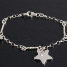 Silver Italian Bracelet W/ Charm - Star And Heart 925 Solid Sterling Silver   7