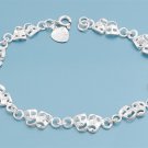 Silver Bracelet W/ Charm - Comedy & Tragedy 925 Solid Sterling Silver   7" adjus