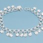 Silver Bracelet W/ Charm - Butterfly 925 Solid Sterling Silver   7" adjust to 8"