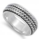 Silver Ring - Spinner Ring 925 Solid Sterling Silver Band