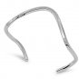 3mm Funky Curved Design Silver Cuff Bracelet Sterling Silver