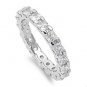 4MM PRINCESS CZ STACKABLE ETERNITY BAND .925 Sterling Silver Wedding Ring Sterli