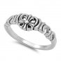 Silver Ring - Cross 925 Solid Sterling Silver Band