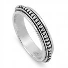 Silver Ring - Spinner Ring 925 Solid Sterling Silver Band  5 mm (0.20 inch)