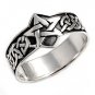 925 Solid Sterling FIVE POINT STAR PENTAGRAM BAND 925 Solid Sterling Silver Ring