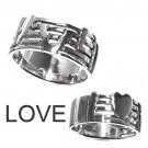 925 Solid Sterling PLAIN SILVER LOVE RING 925 Solid Sterling Silver Band Size 5-