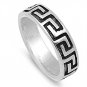 925 Solid Sterling 6MM GREEK KEY BAND 925 Solid Sterling Silver Ring Size 5-9 Ba