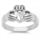 925 Solid Sterling Silver Ring - Claddagh Band