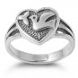 925 Solid Sterling Silver Ring - Dove Band 13 mm