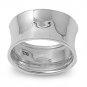 925 Solid Sterling Silver Ring - Tri-Tone Band 10mm