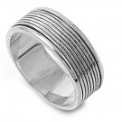 925 Solid Sterling Silver Ring Band 8 mm