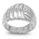 925 Solid Sterling Silver Ring - Heart Band 15 mm