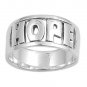 925 Solid Sterling Silver Ring - Hope Band 9 mm