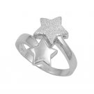 925 Solid Sterling Silver Ring - Stars Band
