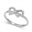 925 Solid Sterling Silver Ring - Ribbon Band 8 mm