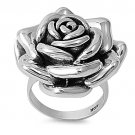 925 Solid Sterling Silver Ring - Rose Band 29mm