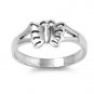 925 Solid Sterling Silver Ring - Butterfly Band 7 mm