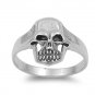 925 Solid Sterling PLAIN SILVER SKULL RING 925 Solid Sterling Silver Band Band 1