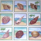 Sea Shell Ceramic Tile Back Splash Tropical Shells 6" Set of 9 Kiln Fired Sea Shell Ceramic Tile Back Splash Tropical Shells 6" Set of 9 Kiln Fired