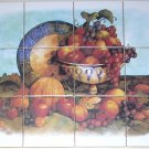 Fruit Ceramic Tile Mural Grapes Apple 12pc 4.25 Backsplash Kiln Fired Decor Fruit Ceramic Tile Mural Grapes Apple 12pc 4.25 Backsplash Kiln Fired Decor