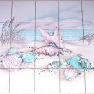 Star Fish Sea Oyster Shells Ceramic Tile Mural 4.25" 20 pcs Kiln Fired Beach Star Fish Sea Oyster Shells Ceramic Tile Mural 4.25" 20 pcs Kiln Fired Beach