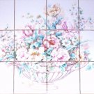 CLOSEOUT Rose and Peonies Ceramic Tile Mural 12 pcs 4.25" Kiln Fired Light Pink Flowers CLOSEOUT Rose and Peonies Ceramic Tile Mural 12 pcs 4.25" Kiln Fired Light Pink Flowers