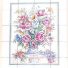 17" x 17" Botanical Rose Floral Ceramic Tile Mural 20pcs 4.25" Kiln Fired Back Splash Decor 17" x 17" Botanical Rose Floral Ceramic Tile Mural 20pcs 4.25" Kiln Fired Back Splash Decor