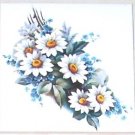 Daisy & Blue Forget Me Not Flower Ceramic Tile 4.25" x 4.25" Kiln fired Decor Daisy & Blue Forget Me Not Flower Ceramic Tile 4.25" x 4.25" Kiln fired Decor
