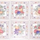 Fruit Ceramic Tile Accents to Mural 6"x 6" Kiln Fired Back Splash Grapes Apples Fruit Ceramic Tile Accents to Mural 6"x 6" Kiln Fired Back Splash Grapes Apples