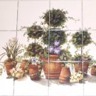 SOLD Potted Ivy and Sparrow Bird Kiln Fired Ceramic Tile 17"x13" Mural Back Splash Decor SOLD Potted Ivy and Sparrow Bird Kiln Fired Ceramic Tile 17"x13" Mural Back Splash Decor