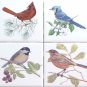 Decor A Beautiful Birds Ceramic Tile set 4 of 4.25" x 4.25" Kiln Fired Song Bird