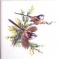 Decor E Long Tail Tit Bird Ceramic Tile set 4 4.25" x 4.25" Kiln Fired Back splash Decor