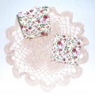 Rose Chintz Ceramic Tile Coasters with full cork backs Set of 2 Kiln Fired Tiles Rose Chintz Ceramic Tile Coasters with full cork backs Set of 2 Kiln Fired Tiles