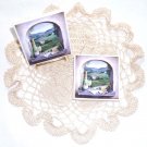 Vineyard Champagne Ceramic Tile Coasters with full cork backs Set 2 Kiln Fired Vineyard Champagne Ceramic Tile Coasters with full cork backs Set 2 Kiln Fired