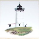 Cape Neddick ME Light House Ceramic Tile Accent 4.25" x 4.25" Kiln Fired Cape Neddick ME Light House Ceramic Tile Accent 4.25" x 4.25" Kiln Fired