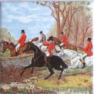 Fox Hunt Horse Rider Scene Ceramic tile 6" x 6" kiln fired back splash decor #2 Fox Hunt Horse Rider Scene Ceramic tile 6" x 6" kiln fired back splash decor #2