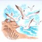 Sea Ocean Bird Ceramic Tile Kiln Fired Accent 4.25" Sea Gull