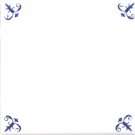 Elegant Blue Delft Design Ceramic Tile Center Inlay 6" x 6" Sienna Rose 3 Elegant Blue Delft Design Ceramic Tile Center Inlay 6" x 6" Sienna Rose 3