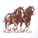 Work Horse Ceramic Tile 4.25" x 4.25" Kiln Fired Shade of Brown Work Horse Ceramic Tile 4.25" x 4.25" Kiln Fired Shade of Brown